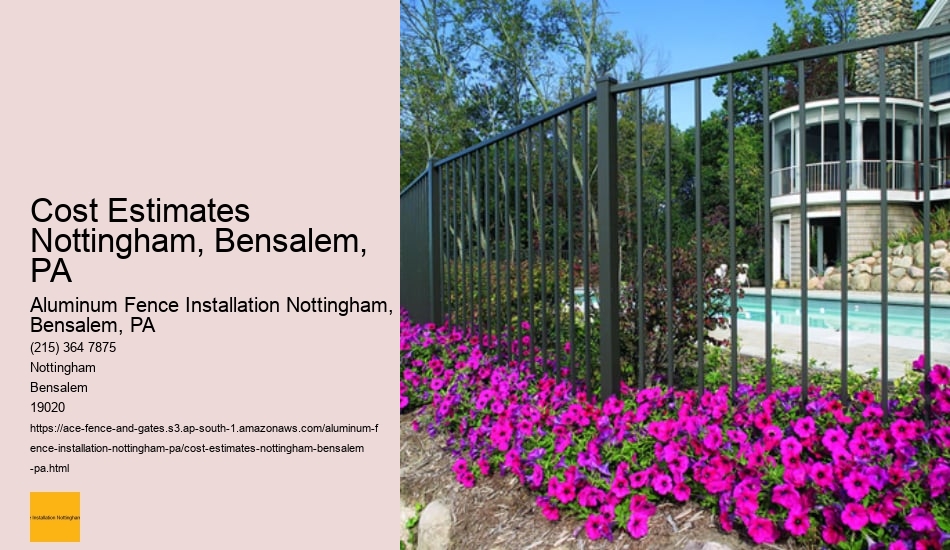 Cost Estimates Nottingham, Bensalem, PA