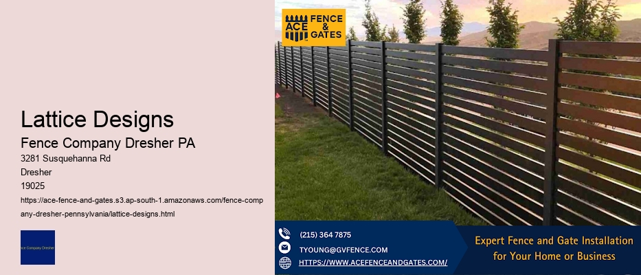 Lattice Designs